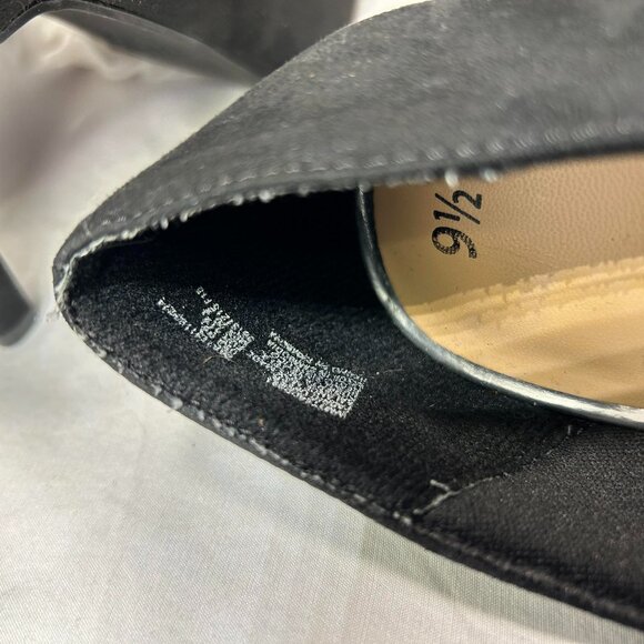 Black Suede High Heel Pointed Toe Pumps - Picture 4 of 7